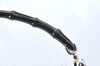 Authentic GUCCI Bamboo 2Way Shoulder Hand Bag Nylon Leather 0000509 Black K4185