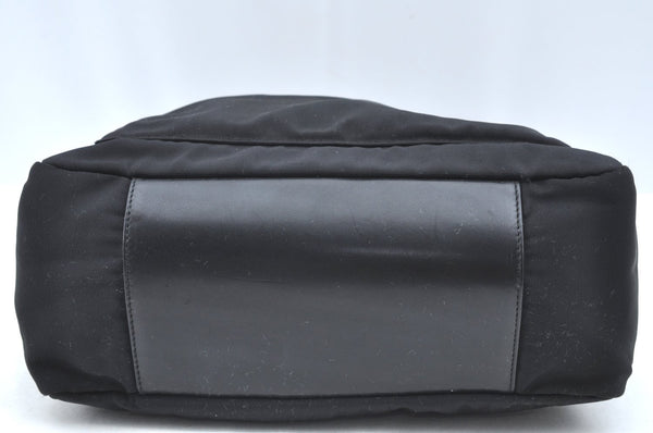 Authentic GUCCI Bamboo 2Way Shoulder Hand Bag Nylon Leather 0000509 Black K4185