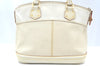 Authentic Louis Vuitton Suhali Lockit PM Hand Bag White M91887 LV K4191