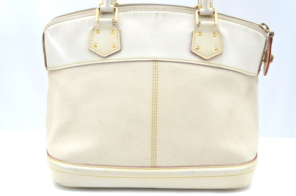 Authentic Louis Vuitton Suhali Lockit PM Hand Bag White M91887 LV K4191