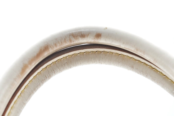 Authentic Louis Vuitton Suhali Lockit PM Hand Bag White M91887 LV K4191