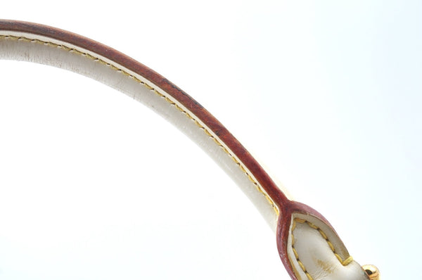 Authentic Louis Vuitton Suhali Lockit PM Hand Bag White M91887 LV K4191