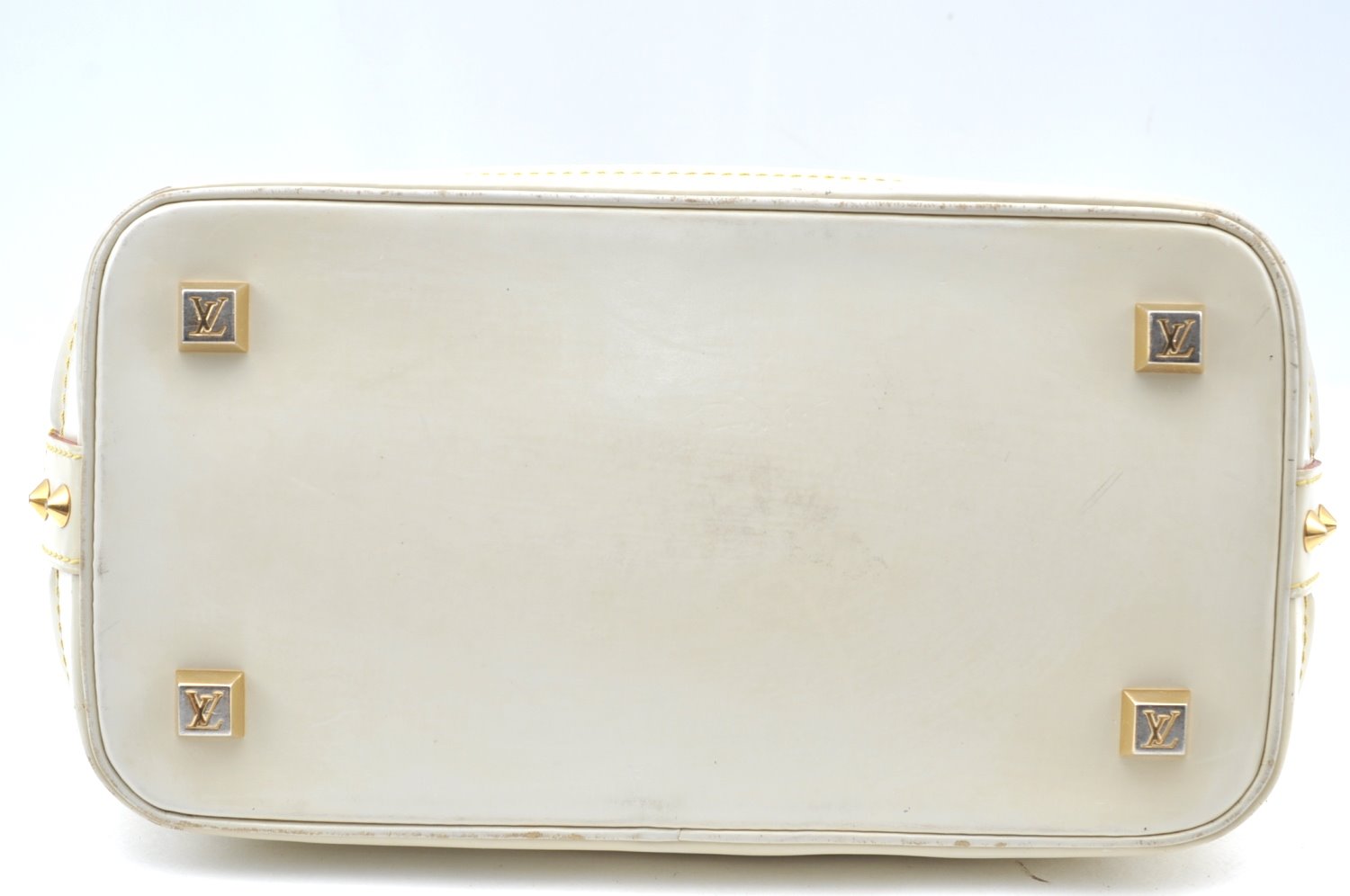 Authentic Louis Vuitton Suhali Lockit PM Hand Bag White M91887 LV K4191