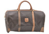 Authentic CELINE Macadam Blason Pattern Boston Bag PVC Leather Brown K4193
