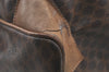Authentic CELINE Macadam Blason Pattern Boston Bag PVC Leather Brown K4193