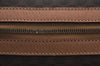 Authentic CELINE Macadam Blason Pattern Boston Bag PVC Leather Brown K4193