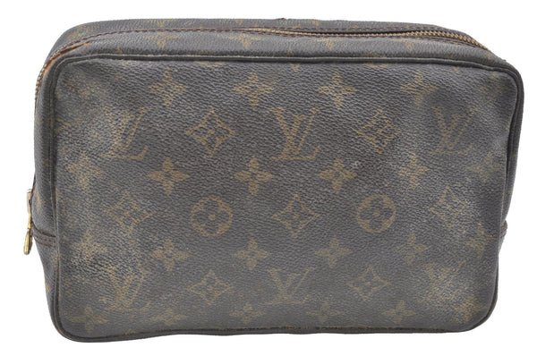 Auth Louis Vuitton Monogram Trousse Toilette 23 Clutch Hand Bag M47524 LV K4196