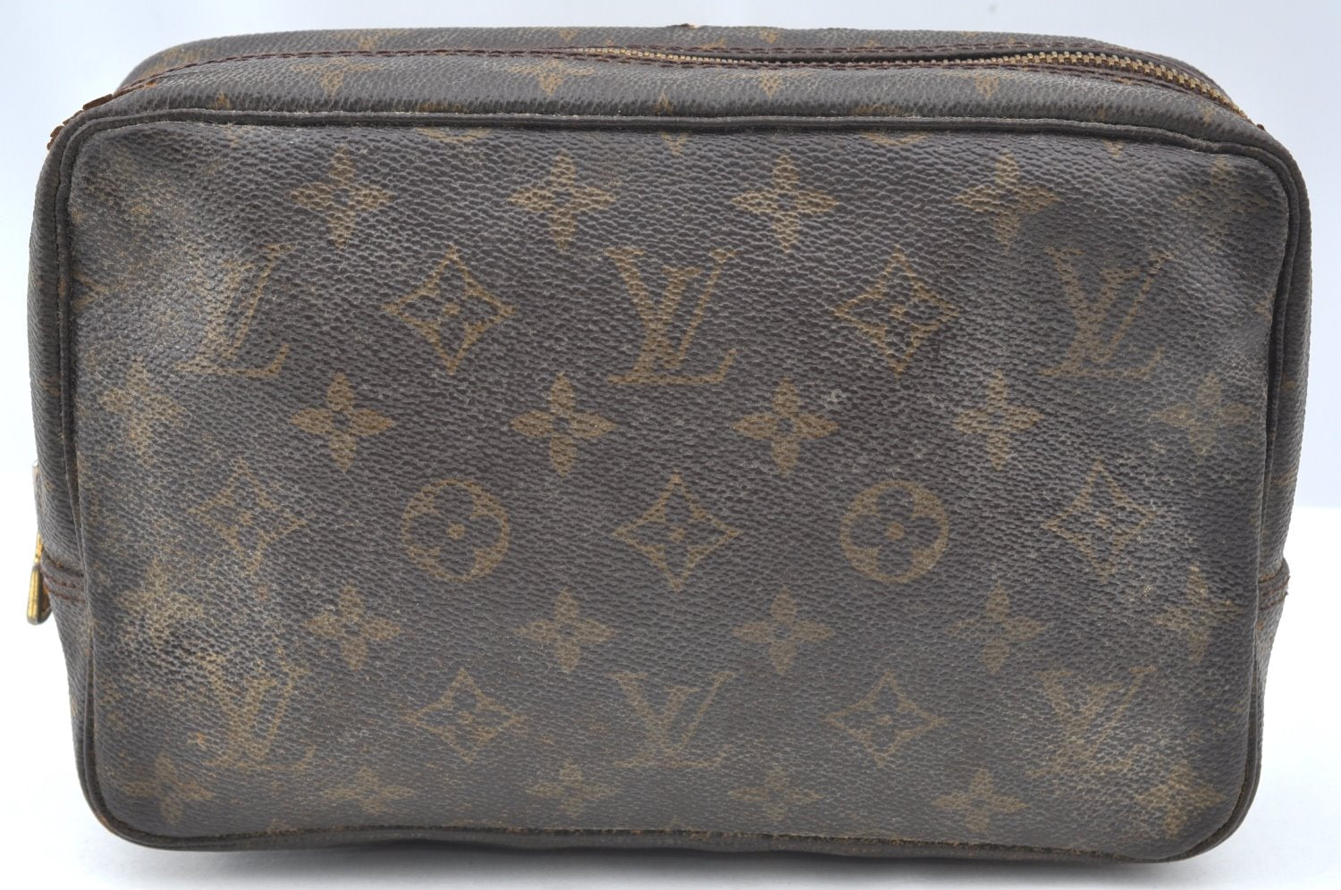 Auth Louis Vuitton Monogram Trousse Toilette 23 Clutch Hand Bag M47524 LV K4196