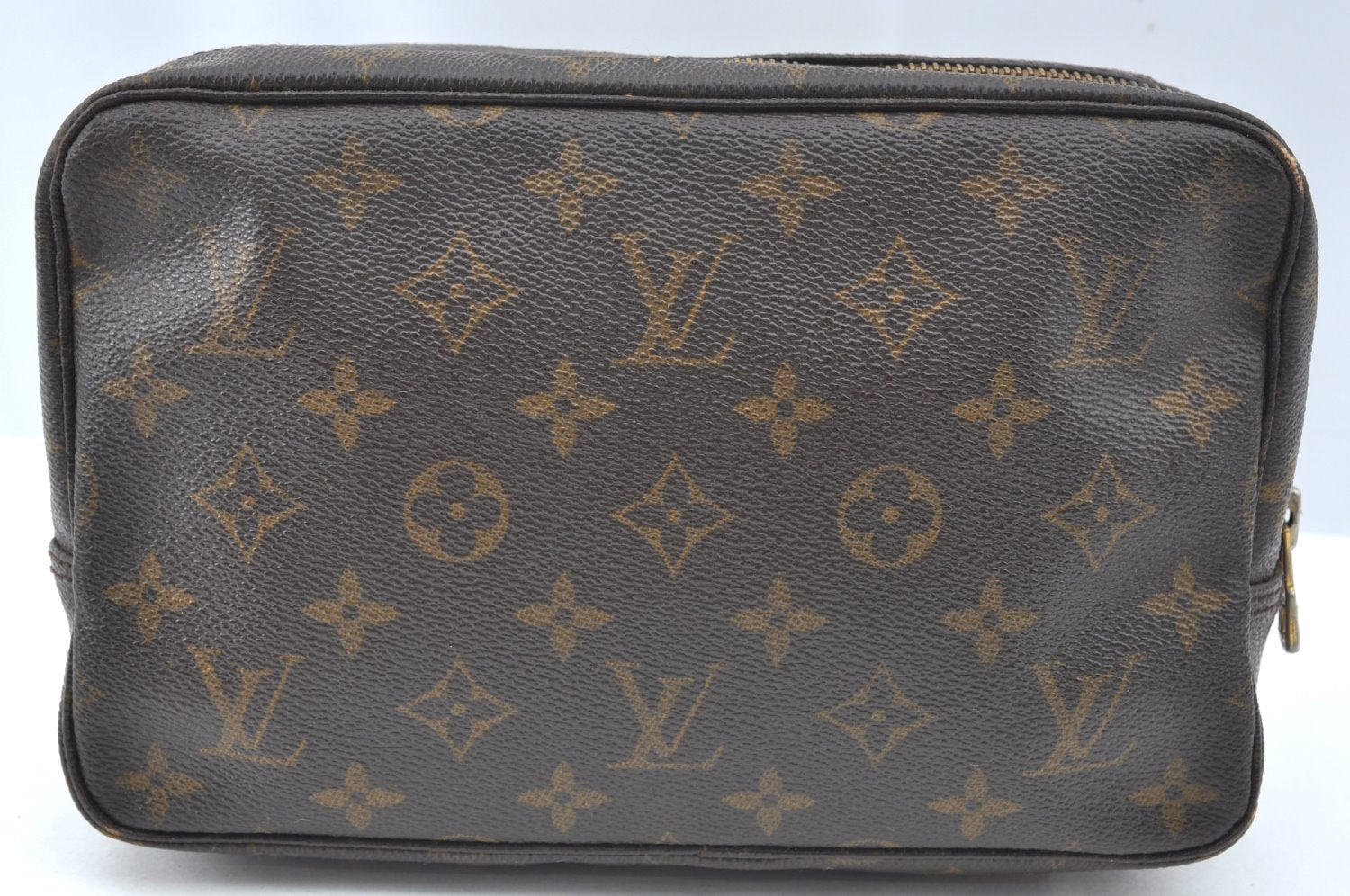 Auth Louis Vuitton Monogram Trousse Toilette 23 Clutch Hand Bag M47524 LV K4196