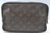 Auth Louis Vuitton Monogram Trousse Toilette 23 Clutch Hand Bag M47524 LV K4196