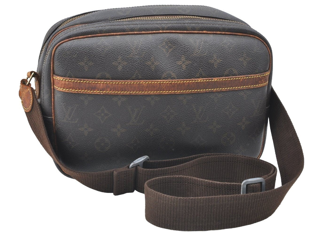 Authentic Louis Vuitton Monogram Reporter PM Shoulder Cross Bag M45254 LV K4197