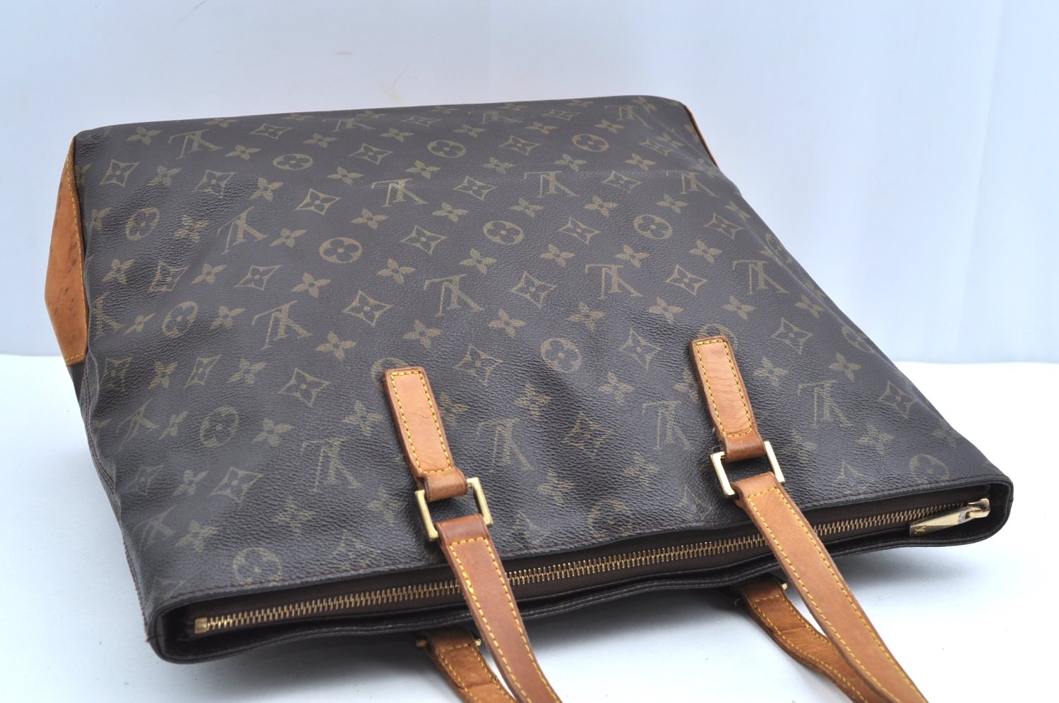 Authentic Louis Vuitton Monogram Cabas Mezzo Shoulder Tote Bag M51151 LV K4198