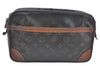 Authentic Louis Vuitton Monogram Compiegne 28 Clutch Hand Bag M51845 Junk K4199