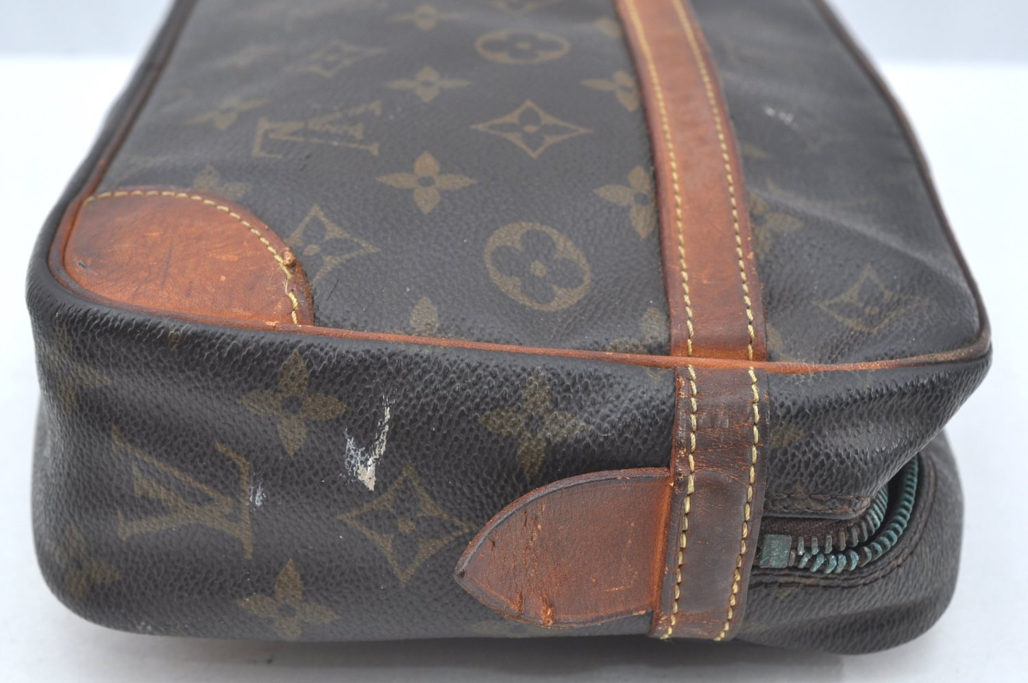 Authentic Louis Vuitton Monogram Compiegne 28 Clutch Hand Bag M51845 Junk K4199