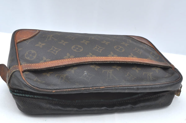 Authentic Louis Vuitton Monogram Compiegne 28 Clutch Hand Bag M51845 Junk K4199