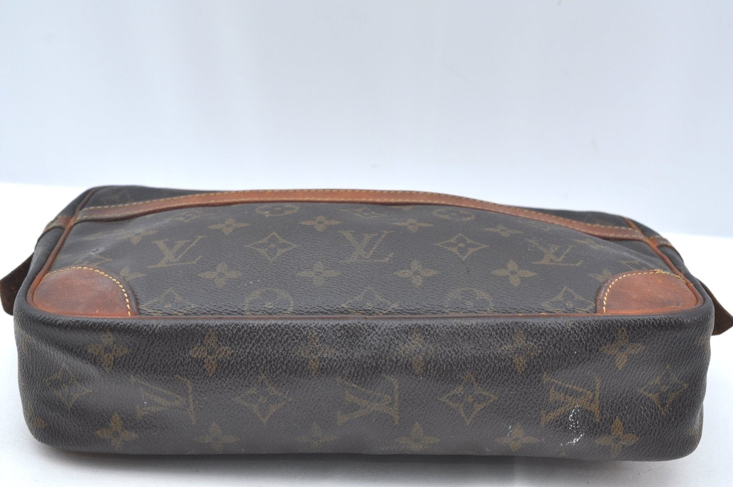 Authentic Louis Vuitton Monogram Compiegne 28 Clutch Hand Bag M51845 Junk K4199