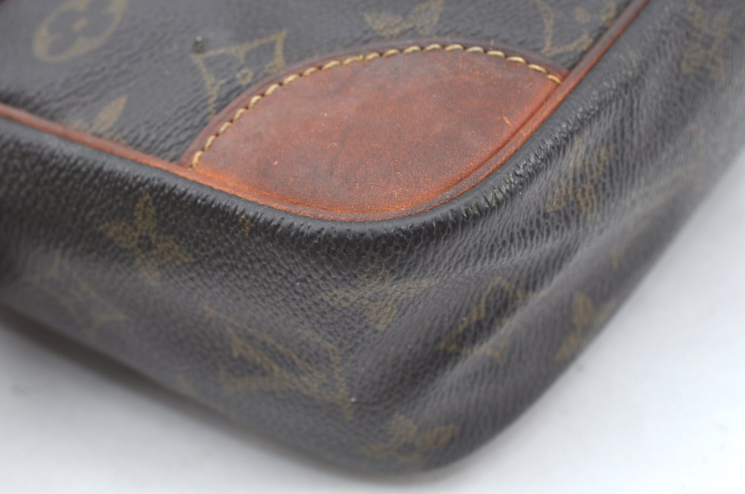 Authentic Louis Vuitton Monogram Compiegne 28 Clutch Hand Bag M51845 Junk K4199