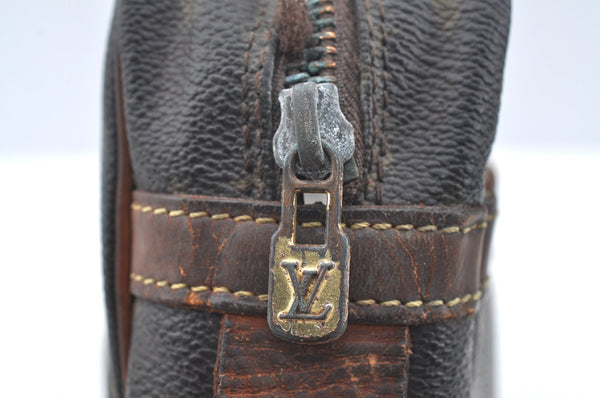 Authentic Louis Vuitton Monogram Compiegne 28 Clutch Hand Bag M51845 Junk K4199