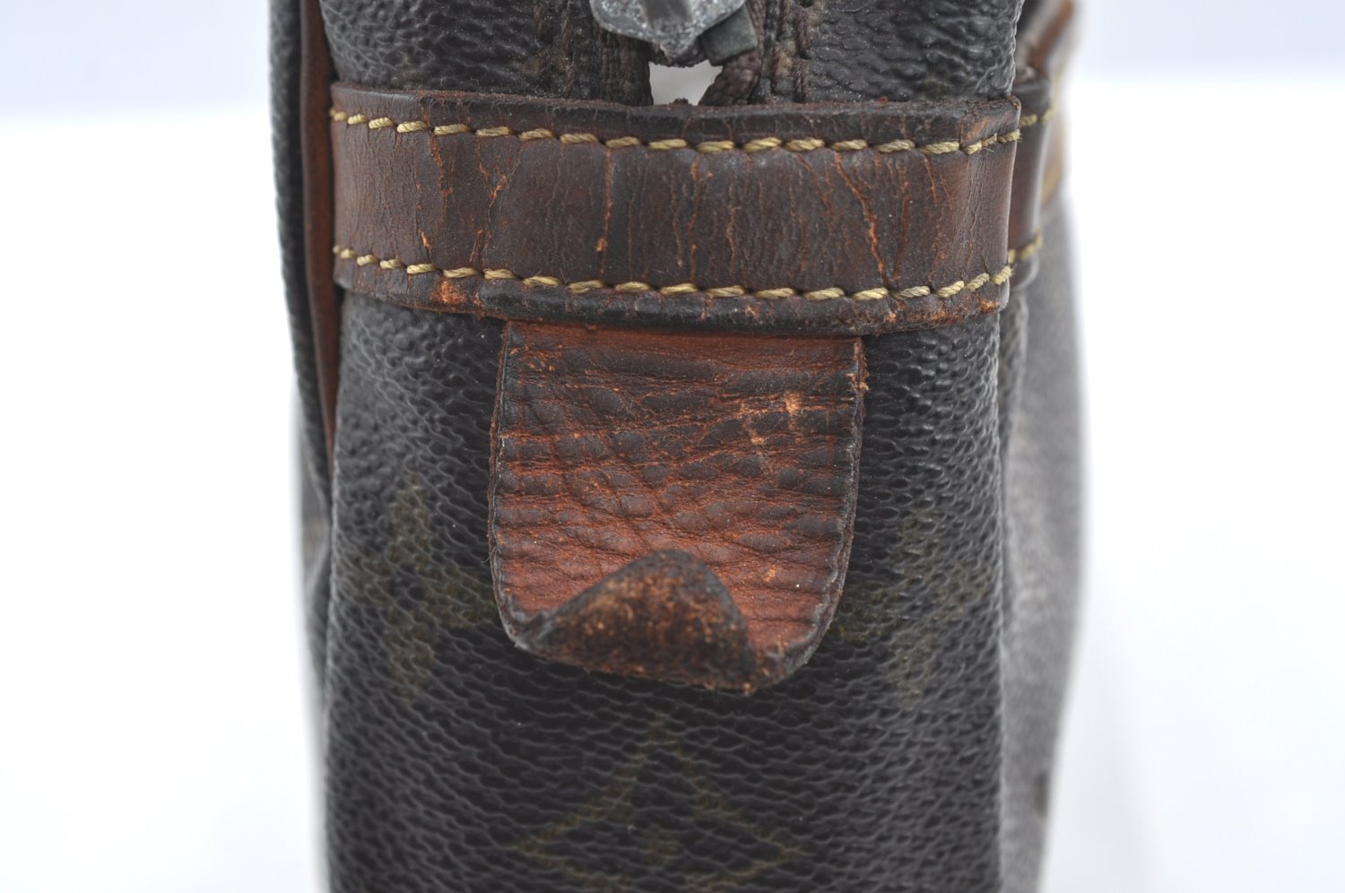 Authentic Louis Vuitton Monogram Compiegne 28 Clutch Hand Bag M51845 Junk K4199