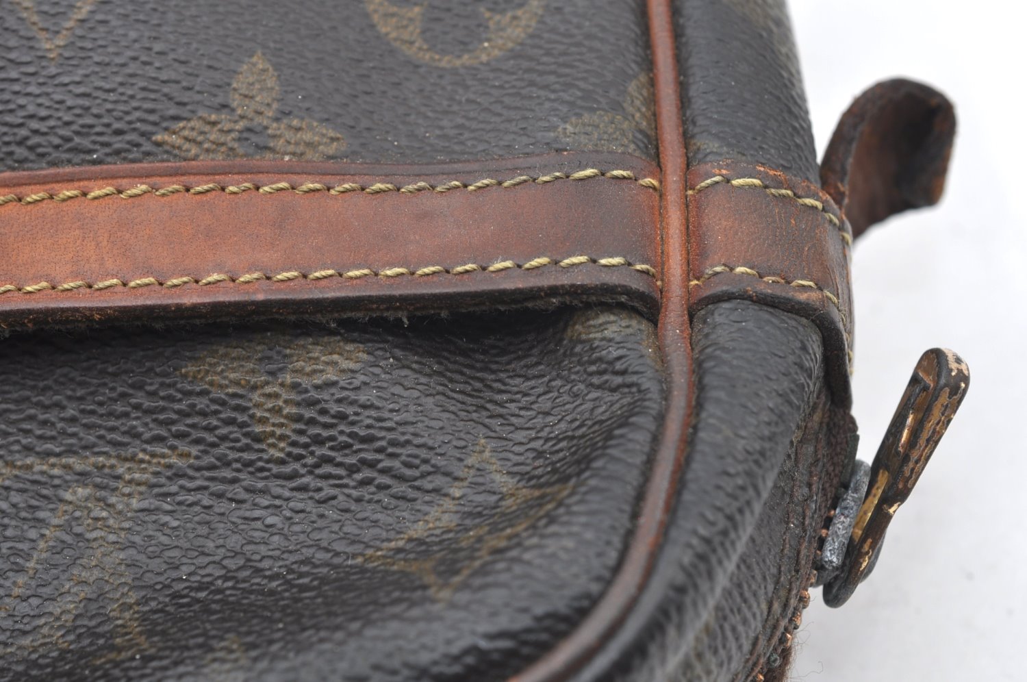 Authentic Louis Vuitton Monogram Compiegne 28 Clutch Hand Bag M51845 Junk K4199