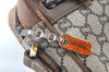 Authentic GUCCI GG Plus Shoulder Cross Body Bag Purse PVC Leather Brown K4202