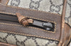 Authentic GUCCI GG Plus Shoulder Cross Body Bag Purse PVC Leather Brown K4202