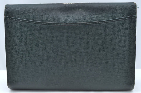 Auth Louis Vuitton Taiga Volga Document case Clutch Bag Green M30204 LV K4203