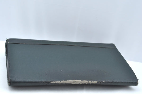 Auth Louis Vuitton Taiga Volga Document case Clutch Bag Green M30204 LV K4203