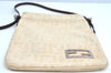 Authentic FENDI Zucca Shoulder Hand Bag Purse Canvas Leather Beige K4207