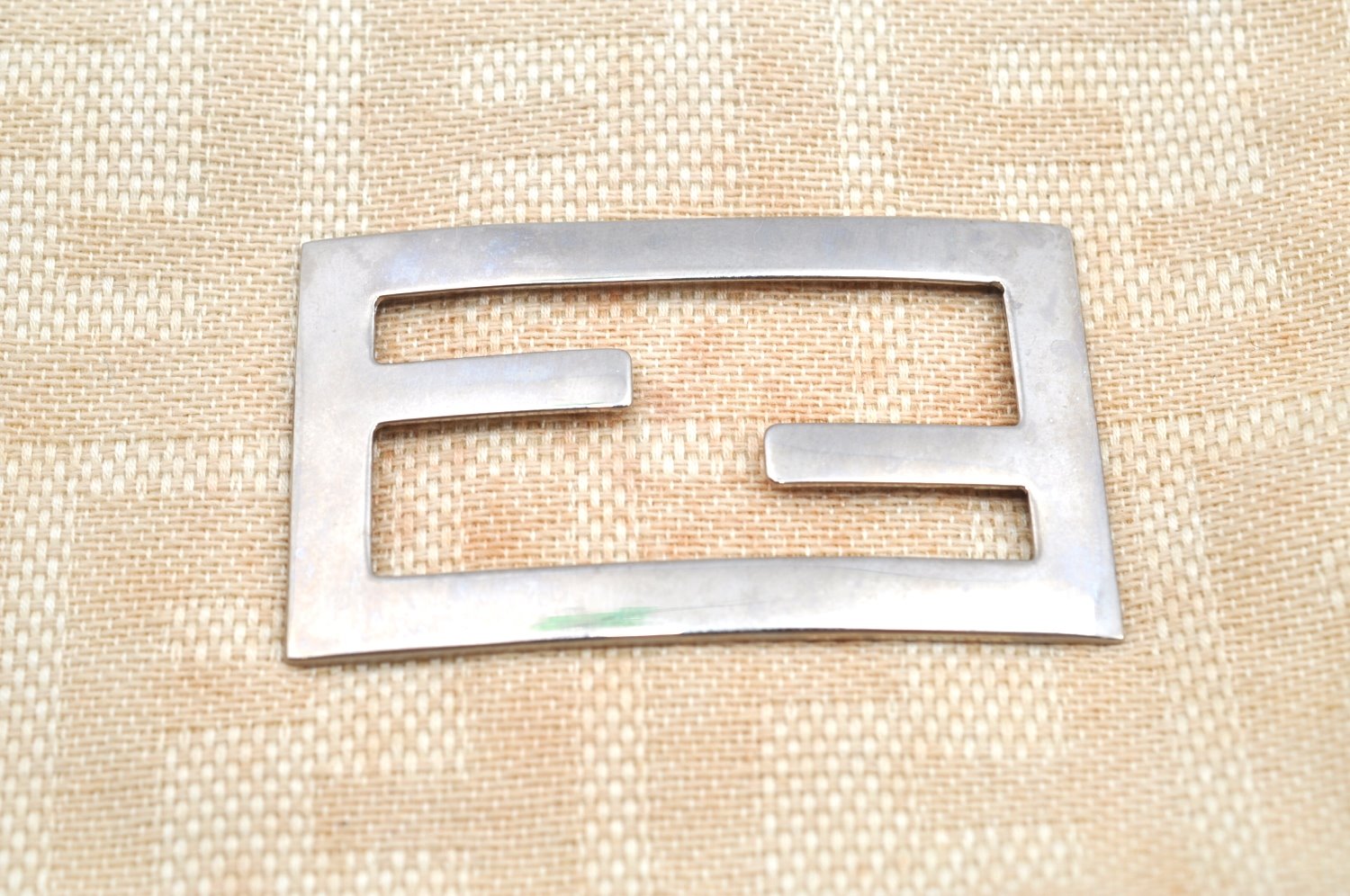 Authentic FENDI Zucca Shoulder Hand Bag Purse Canvas Leather Beige K4207