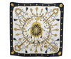 Authentic HERMES Carre 90 Scarf "Les Cles" Silk Black K4214