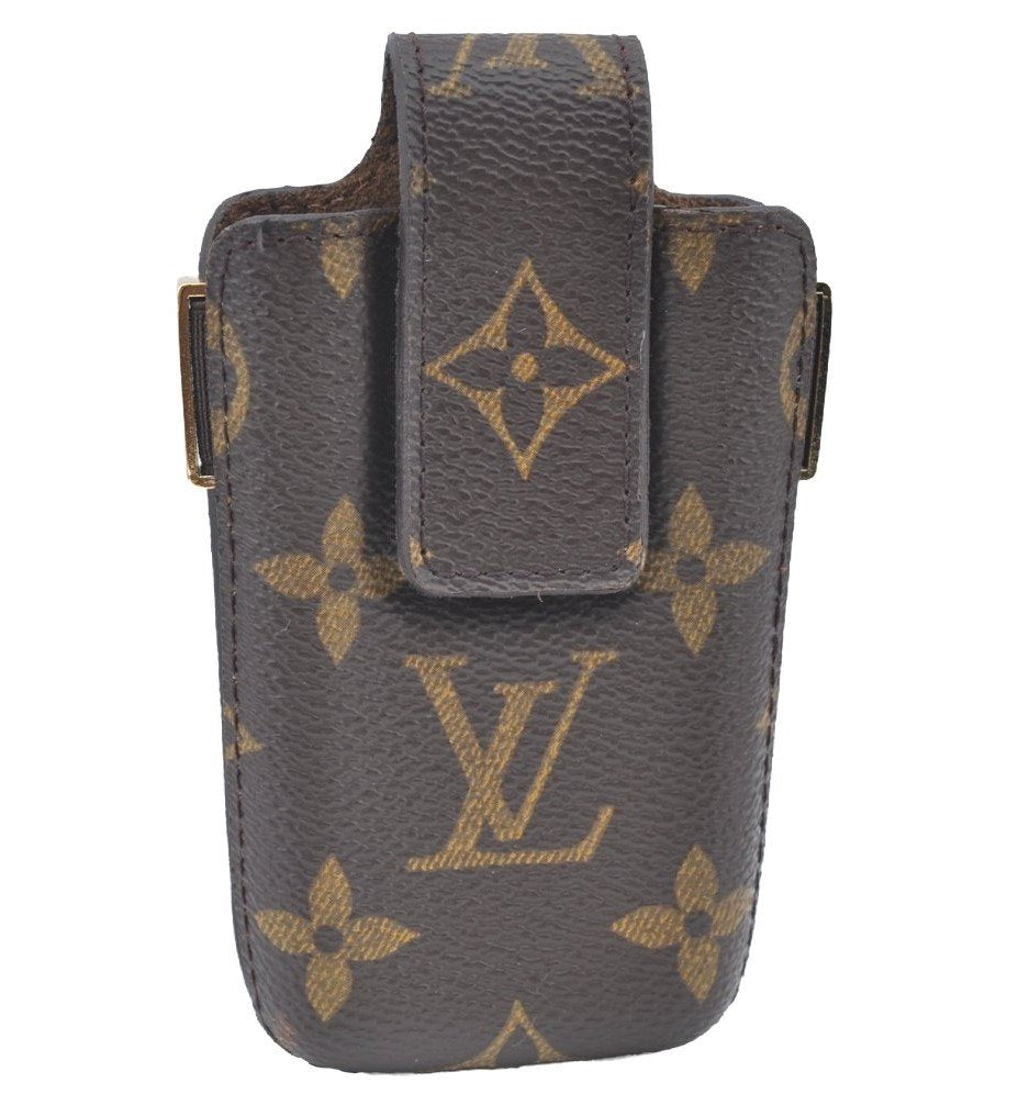 Authentic Louis Vuitton Monogram Etui TelePhone International PM M63064 LV K4215