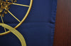 Authentic HERMES Carre 90 Scarf "SPRINGS" Silk Navy K4220