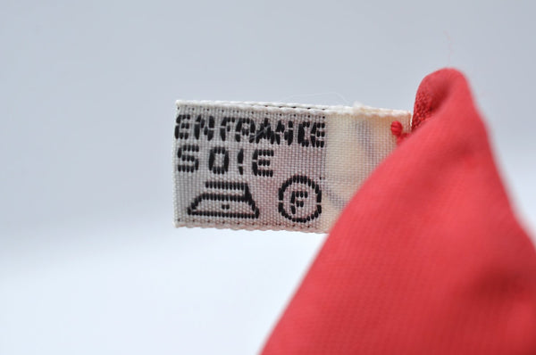 Authentic HERMES Carre 90 Scarf "BRIDES de GALA par" Silk Red K4222