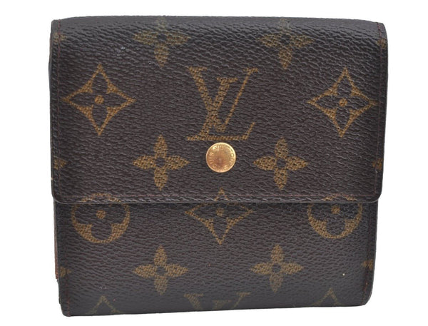 Authentic Louis Vuitton Monogram M61652 Porte Monnaie Billet Carte Credit K4225