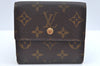 Authentic Louis Vuitton Monogram M61652 Porte Monnaie Billet Carte Credit K4225