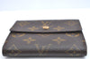 Authentic Louis Vuitton Monogram M61652 Porte Monnaie Billet Carte Credit K4225