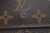 Authentic Louis Vuitton Monogram M61652 Porte Monnaie Billet Carte Credit K4225