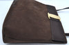 Authentic Salvatore Ferragamo Vara Shoulder Cross Bag Suede Leather Brown K4229