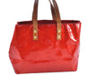 Authentic Louis Vuitton Vernis Reade PM Hand Bag Red M91088 LV K4234