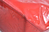 Authentic Louis Vuitton Vernis Reade PM Hand Bag Red M91088 LV K4234