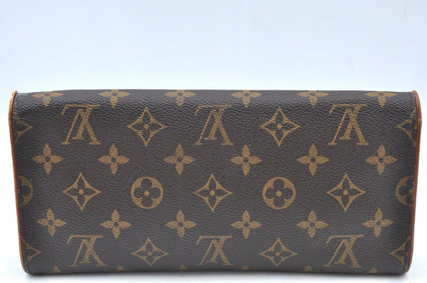 Auth Louis Vuitton Monogram Pochette Twin GM Shoulder Bag M51852 LV Junk K4238
