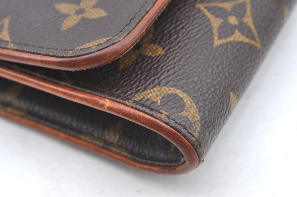 Auth Louis Vuitton Monogram Pochette Twin GM Shoulder Bag M51852 LV Junk K4238