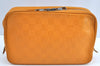 Auth Louis Vuitton Damier Infini Trousse Toilette Clutch Bag N23340 Yellow K4243