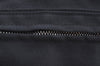 Auth HERMES Acapulco Second Creshed Toilette GM Clutch Bag Nylon Black K4244