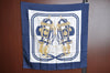 Authentic HERMES Carre 90 Scarf "BRIDES de GALA par" Silk Navy K4246