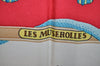 Authentic HERMES Carre 90 Scarf "LES MUSEROLLES" Silk Navy K4248