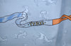 Authentic HERMES Carre 90 Scarf "LE GEOGRAPHE" Silk Light Blue K4250