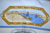 Authentic HERMES Carre 90 Scarf "LE GEOGRAPHE" Silk Light Blue K4250