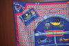 Authentic HERMES Carre 90 Scarf "Les Voitures Nouvelle" Silk Blue K4255